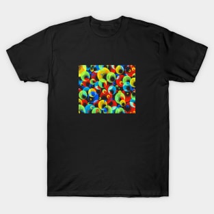 Rainbow Color Bubble Pattern T-Shirt